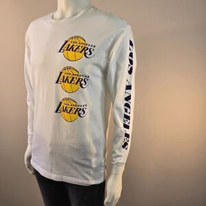 Los Angeles Lakers Graphic Tee Hollister CA Oversized Fit Size Small Long Sleeve